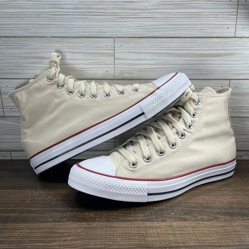 Converse Chuck Taylor All Star High Cream Shoes - M 8.5 - W 10.5 - Picture 3 of 9